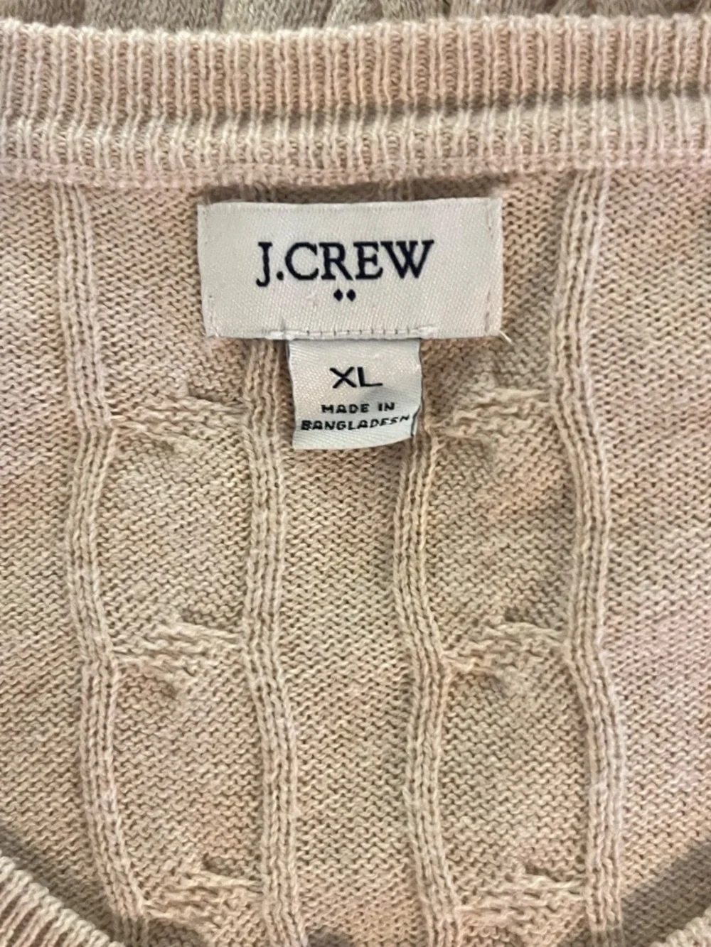 J. Crew Cream Cotton Cable Knit Cardigan